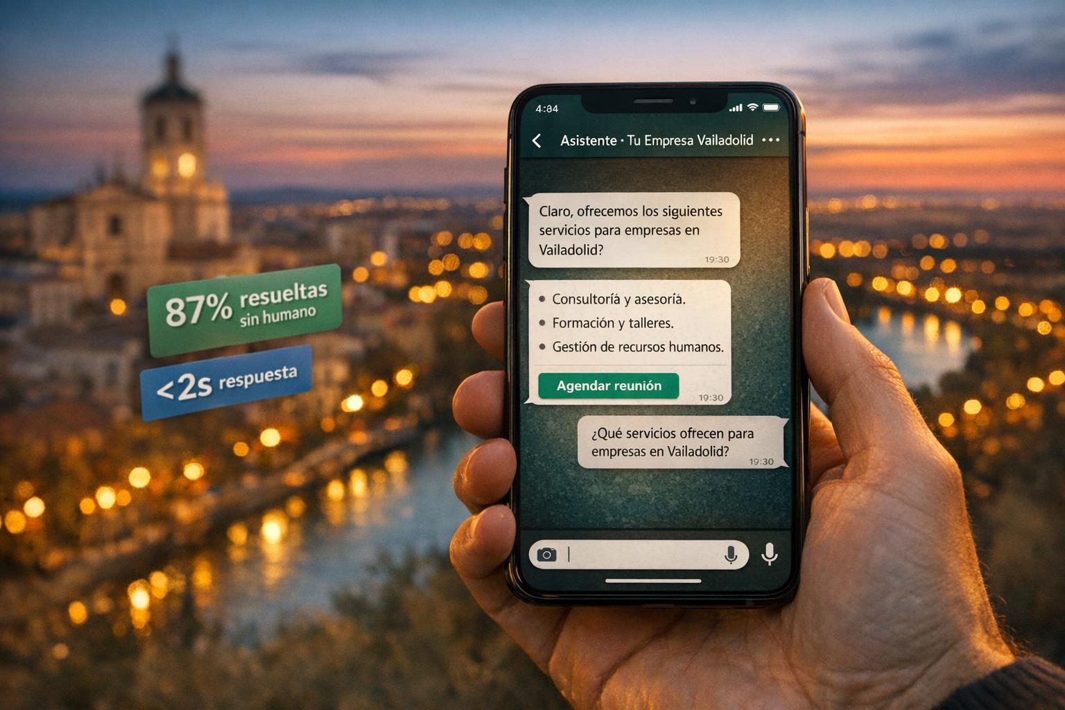Chatbots IA en Valladolid — Chatbots con IA para Empresas en Valladolid — Atención 24/7